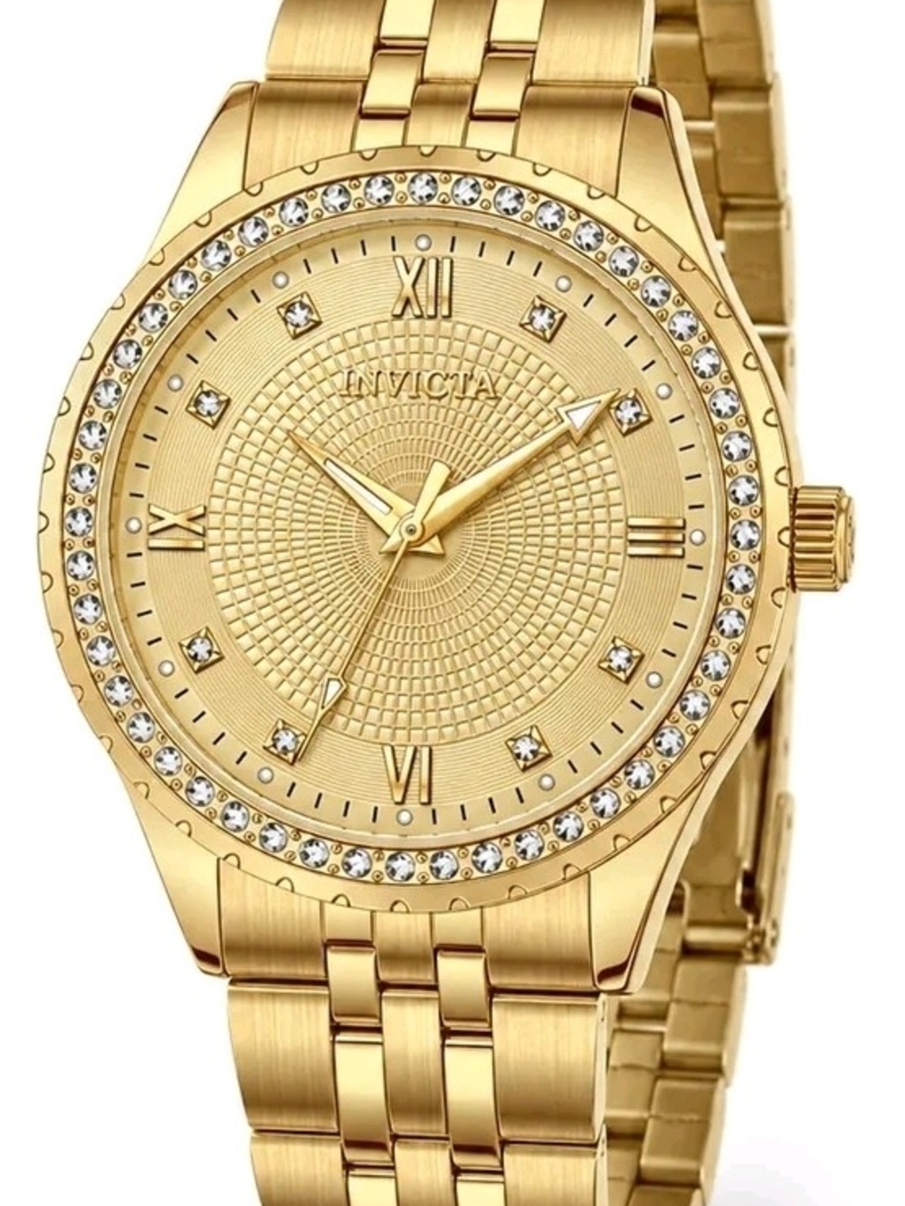 Invicta Women's Gold Crystal Accent Bracelet Watch - Picture 3 of 3